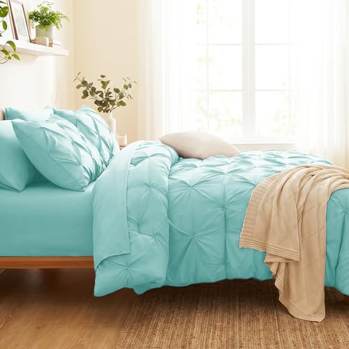 Oversized Queen Comforter Set Spa Blue