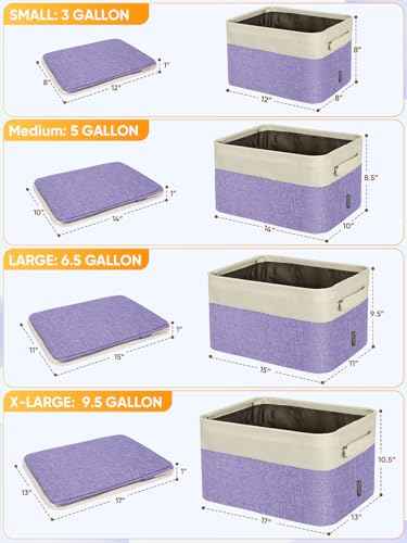 4 Pack Fabric Closet Storage Bins for Shelves (4 Count)