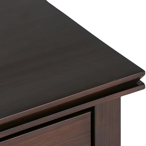 Artisan 24" Wide Solid Wood Bedside Table in Russet Brown