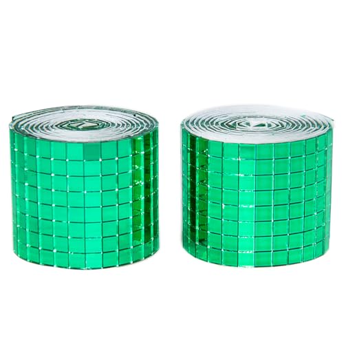 Green Self Adhesive Glass Mirror Mosaic Tiles