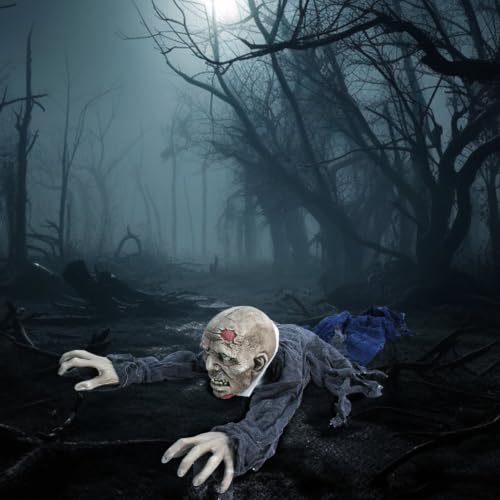 55" Crawling Zombie Halloween Animatronic (55" Crawling Zombie)