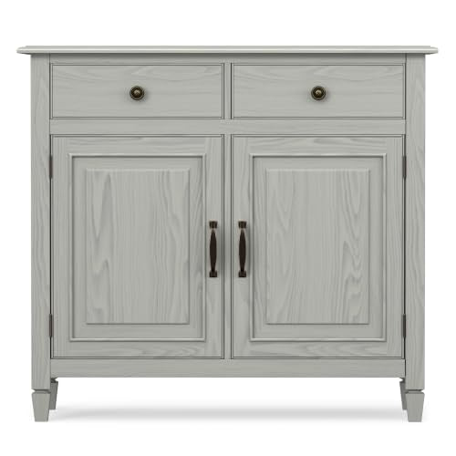 Connaught 40" Wide Solid Wood Cabinet in Fog Grey