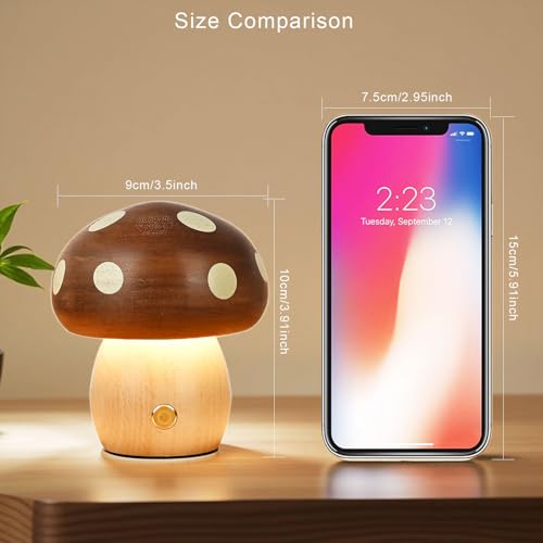 Wood Mushroom Lamp