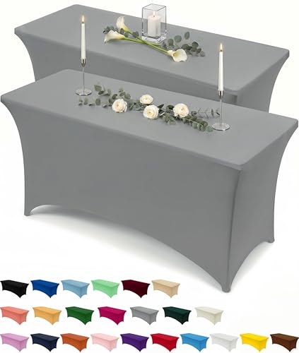 Spandex Table Cloth 2 Pack [6FT (2 Count)