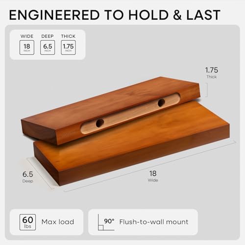 18 Inch Floating Shelves (3 Count)