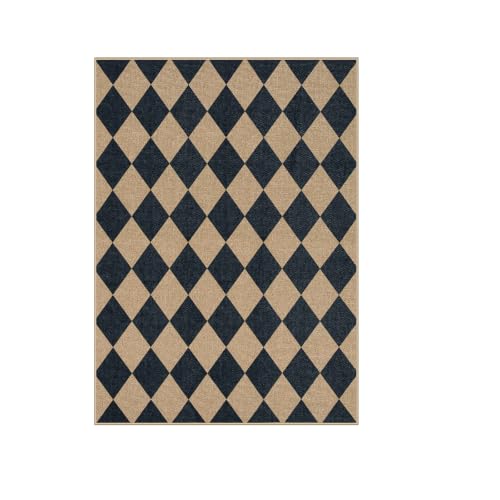 Checkered Easy Jute 5x7 Area Rugs