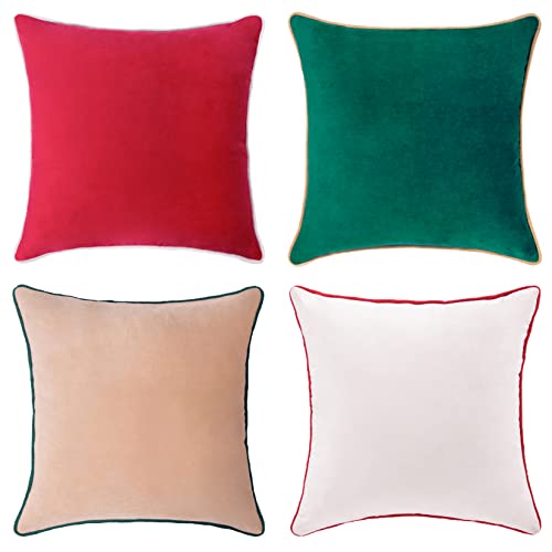Christmas Decorative Throw Pillow Covers Cushion Cases (4 Count)
