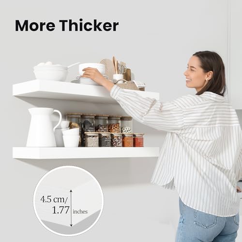 Floating Shelves 55.1" W x 10.3" D White Set of 1