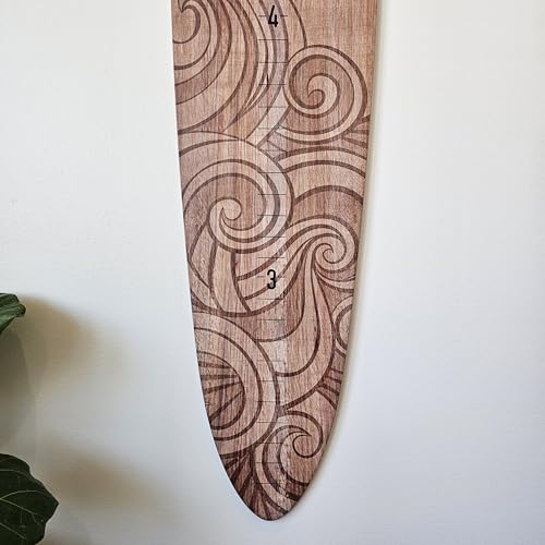 Wooden Surfboard Wall Decor Growth Chart