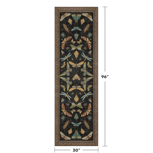 Black Insect 2'6"x8' Washable Non Slip Runner Rugs for Hallways (20 Sq Ft)