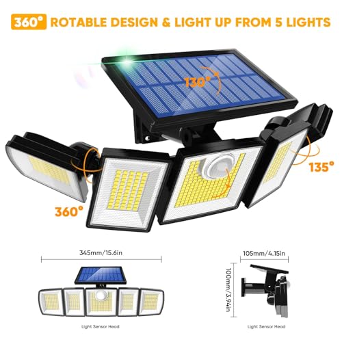 Solar Lights Outdoor Waterproof Motion Sensor (3 Count)