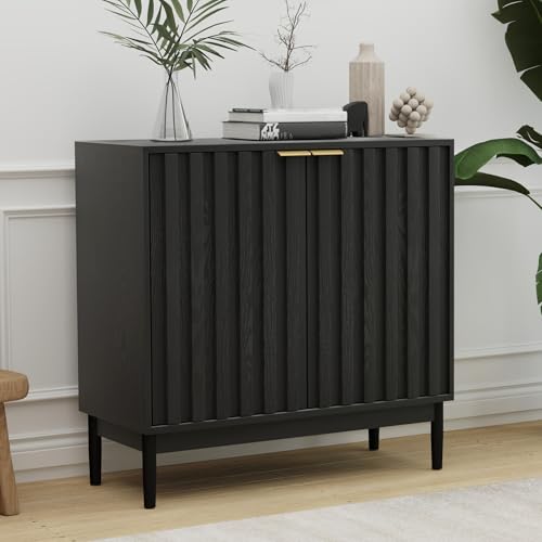Fluted Buffet Cabinet with Storage
