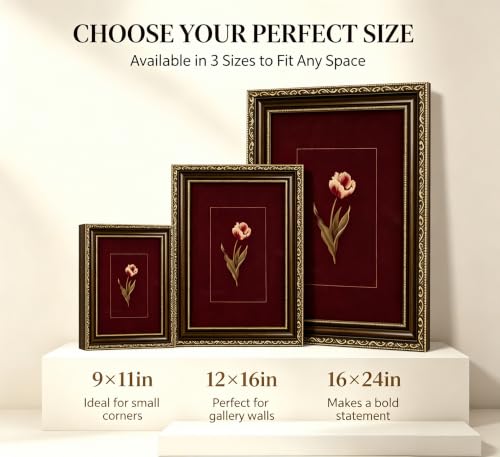 Vintage Gold Framed Tulip Wall Art
