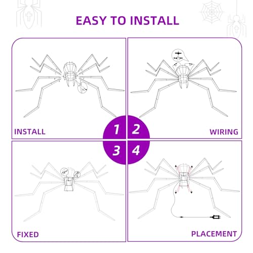 Halloween Decorations Giant Spider 6.8ft