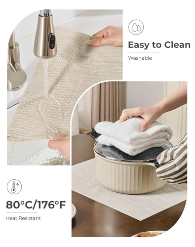 Beige White Placemats Set of 4 (4 Count)