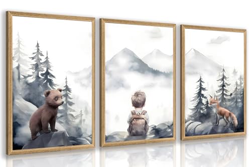Woodland Boy Nursery Wall Art Set of 3 (3 Count)