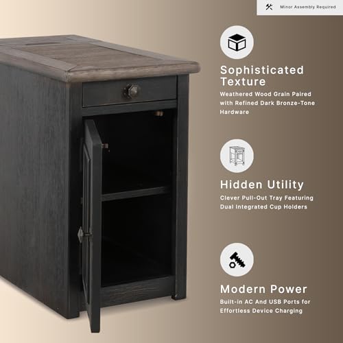 Narrow Chairside End Table