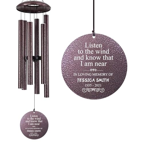 36" Large Deep Tone Personalized Sympathy Wind Chimes