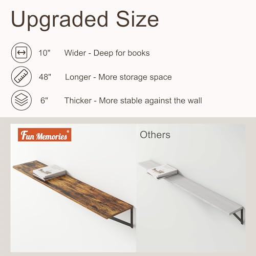 Floating Shelves 48 Inch Long (2 Count)