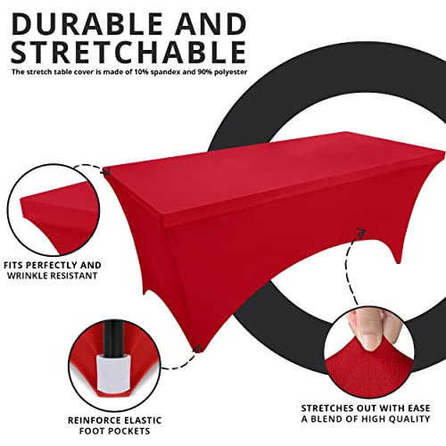 Bulk 10 Pack 6Ft Tablecloths for Hotels (10 Count)
