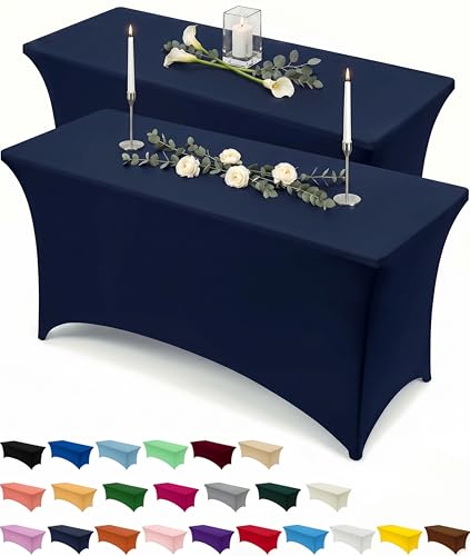 Spandex Table Cloth 2 Pack [8FT (2 Count)