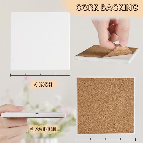 36 PCS Ceramic Tiles for Crafts (36 Count)