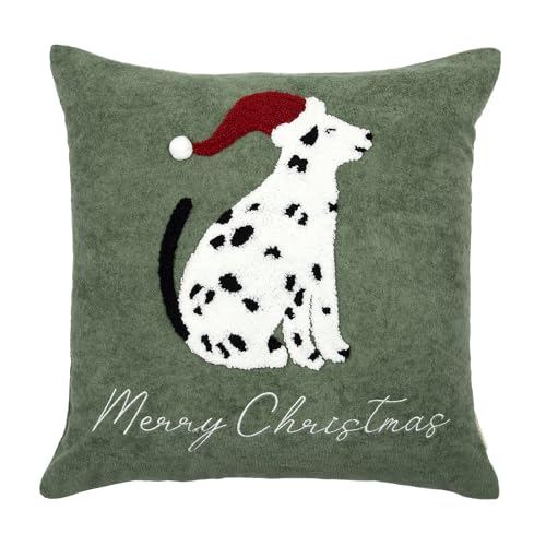 Cute Spotted Dog Christmas Pillow Covers 18x18