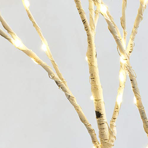 Lighted Birch Branches Battery Operated with 8 Functions 30IN 100 Multi Color and Warm White Lights for Christmas Holiday Party Decoration Indoor Outdoor