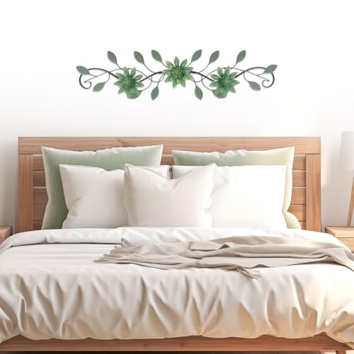 Metal Wall Art Modern Minimalist Metal Flowers Indoor Decor Horizontal Wall Art Iron Artwork