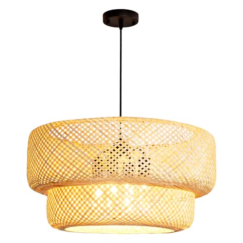 Woven Bamboo Pendant Light
