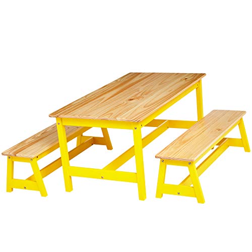 Indoor Kids Picnic Table and Bench Set (3 Count)