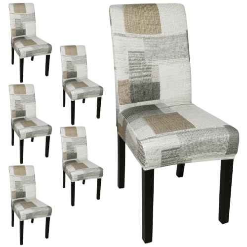 Pattern Chair Covers for Dining Room Set of 6
