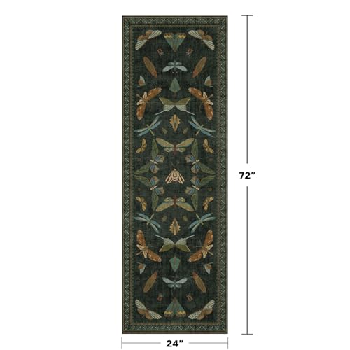Washable Insect 2x6 Runner Rug for Hallway (12 Sq Ft)