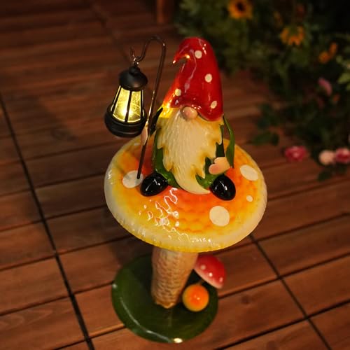 Solar Garden Gnomes Outdoor Statue