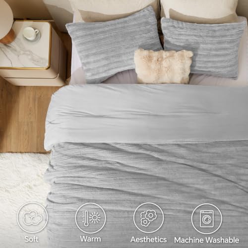 Faux Fur King Size Comforter Set