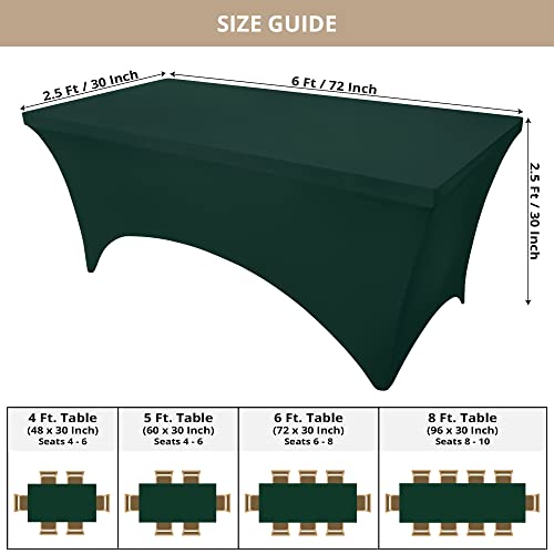 Spandex Table Cloth 2 Pack [6FT (2 Count)