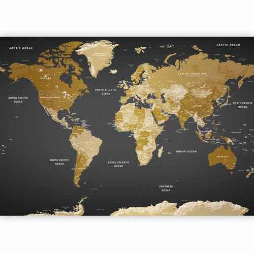 Wall Mural World Map 79x55 in (30.13 Sq Ft)