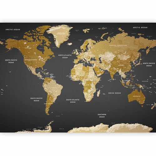 Wall Mural World Map 138x101 in (96.44 Sq Ft)