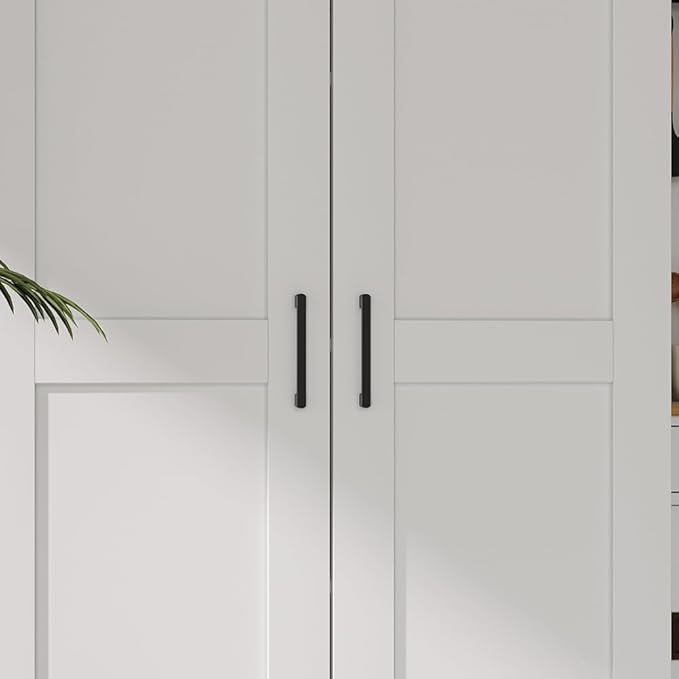 White Tall Kitchen Pantry Cabinet Organizers and Storage with Doors and Adjustable Shelves，Wood Large Gabinetes Para Cocina Office Bookshelf for Laundry Room Cabinets (31.5”W*15.7”D*71”H)
