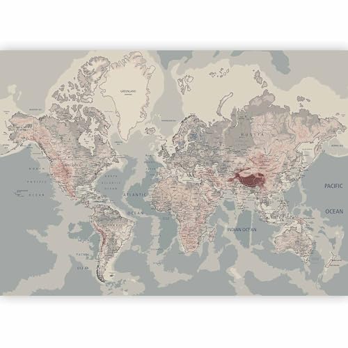Wall Mural World Map 157x110 in (120.55 Sq Ft)