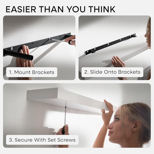 18 Inch Floating Shelves (3 Count)