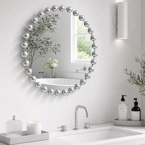 Round Mirror Metal Frame Circle Mirror 27 inch