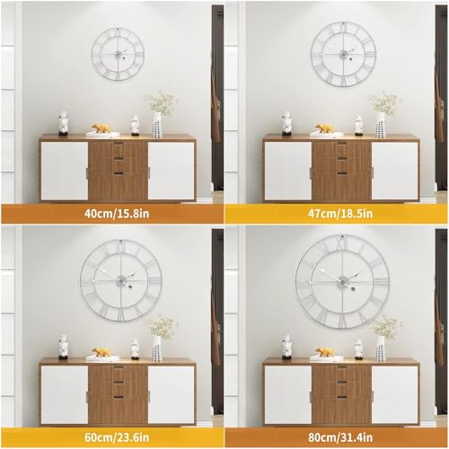Large Wall Clock Silent Non