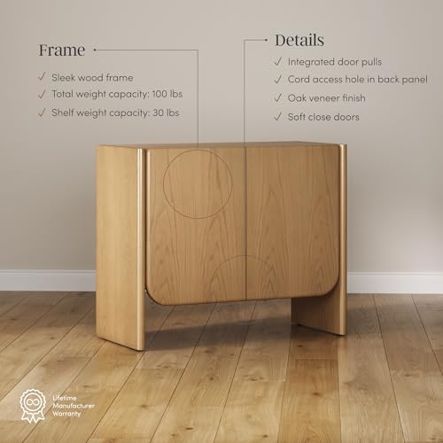 Jacala Mid Century Modern Media Console Cabinet or TV Stand (3 Count)