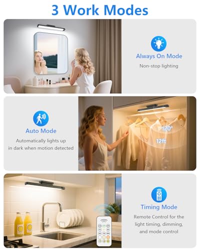3W Motion Sensor Rechargeable Light Bar with Remote