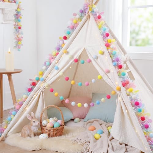 Easter Pom Pom Garland Decorations (2 Count)