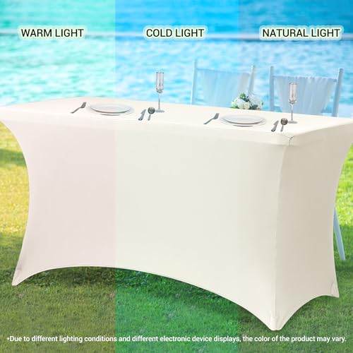 6ft Stretch Spandex Table Cover (4 Count)