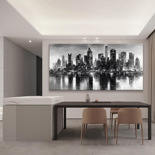 New York City Wall Art Brooklyn Bridge Wall Art For Living Room Office Bedroom Cityscape Canvas Art Wall Decor Paintings Picture For Bedroom Home Wall Decor Chicago Artwork For Walls 29 × 58 In