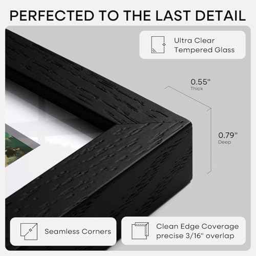 9x12 Black Oak Picture Frame