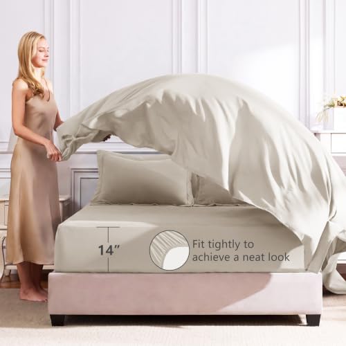 Oversized Queen Comforter Set Beige